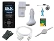 9 Items Accessory Combo for Apple Ipod Nano 5th Generation (5G): Includes Black Silicone Skin Case Cover, Black Belt Clip, LCD Screen Protector, USB Wall Charger, USB Car Charger, 2in1 USB Data Cable, 3.5mm Auxiliary Retractable Cable, Lanyard and Light Blue Fishbond Style Keychain