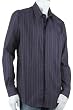 Dolce & Gabbana Men's Pinstripe Dress Shirt, Purple Stripe