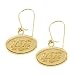 14K Yellow New York Jets NFL Logo Dangle Earrings