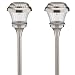Malibu One-Light Outdoor Solar-Powered Walk Lights, Pewter Metal, 2-Pack #LZ1101P2