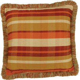 Mahogany Stripe Throw Pillow - Santa Fe Nights Collection by 