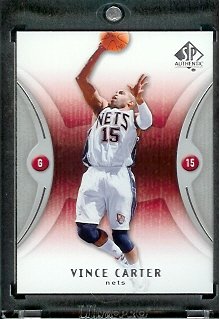 2006 07 SP Authentic Vince Carter New Jersey Nets Basketball Card #52 - Mint Condition - In Protective Display Case !!