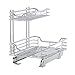 Household Essentials C26512-1 Glidez Under Sink Sliding Organizer | Pull Out Cabinet Shelf | Chrome | 12.5 Inches Wide