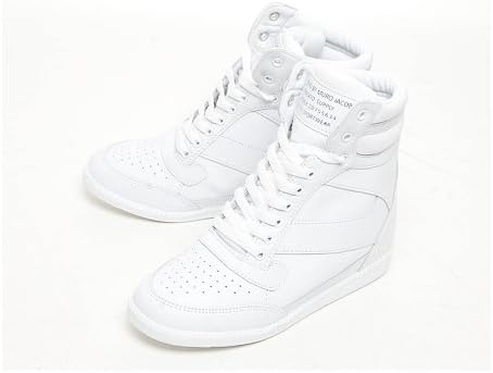 Nlovely Womens Hidden Wedge Fashion Sneakers Shoes (US L (7.5-8), White)