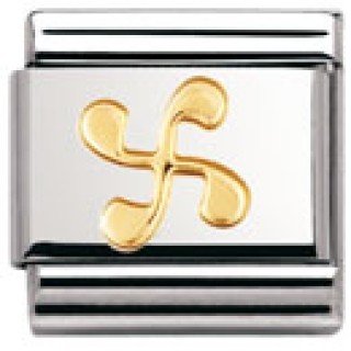 Nomination Composable Classic FUN Edelstahl und 18K-Gold (Baskisches Kreuz) 030110 Preisvergleich