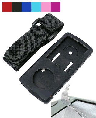 Silicone Skin for Sandisk Sansa View 16 Gb 8gb Video Mp3 Player + Removable Beltclip + Univeral Workout Armband + Bonus Screen Protector Kit (Many color available)