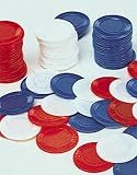 Bag of 100 Plastic White Poker Chips
