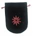 Black Velvet Double Pentagram Tarot Bag
