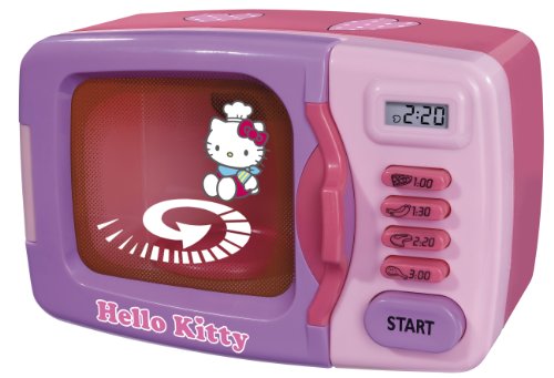 Imagen 1 de Simba Hello Kitty 104737538 - Microondas de plástico con accesorios, 25 cm, color rosa y morado [importado de Alemania]