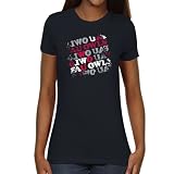 NCAA Florida Atlantic University Owls Ladies Crossword Slim Fit T-Shirt - Navy Blue