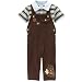 Apparel : Newborn Boys' Classic Pooh Short-Sleeve Overalls Set - Brown