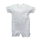 Candy Stripe Romper Bodysuit by Zutano - Chambray... by Zutano