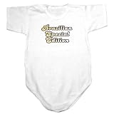 Baby Bodysuit White  Brazilian Special Edition / Golden Transfer  Brazil Country 0 - 3 Months