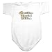 Baby Bodysuit White  Brazilian Special Edition / Golden Transfer  Brazil Country 0 - 3 Months