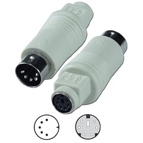 QVS PS2 to PC Keyboard Adapter CC322R by 