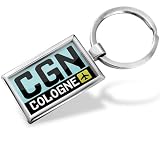 Keychain "Airport code "CGN / Cologne" country: Germany - Hand Made, Key chain ring