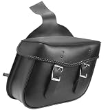 ALC Saddlebags 8204B-02 Montana Chubby Premium Vinyl Space-Saver Throw-Over Saddlebag with Braid - Pair
