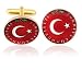 Turkey Moon and Star Coin Cuff Links-CLC-CL845