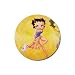 Rubber Round Coaster 4 Pack of Vintage Art Deco Betty Boop with Dog Pudgy