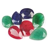 Superb Natural 147.00 Ct Precious Emerald, Ruby & Blue Sapphire Mixed Shape Loose Gemstone Lot