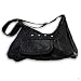 Damen-Handtasche DARK-ROSE, Leder, schwarz, Handbag