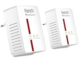 Produkt-Bild: AVM FRITZ Powerline 500E Netzwerkadapter KIT f&uuml;r Steckdose Gigabit-LAN-Anschluss 500MBit/s
