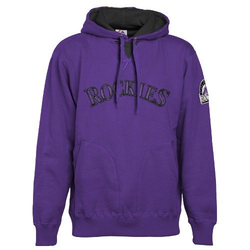 Buy Majestic Colorado Rockies Purple Q Hoody Sweatshirt by Majestic