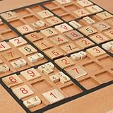 Deluxe Wooden Sudoku Puzzle with Wooden Number and Thinking Tiles