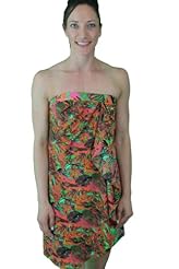 Strapless Shift Floral Print Polyester  Dress