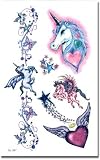 Glitter Unicorn Temporary Tattoo