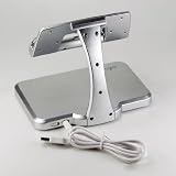 Ipad 1 & 2 USB Docking Station and Stand Silver Charging Cradle