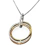 goldmaid Tri-Color Gold 585 Collier 64 Diamanten 0,34 ct. Runder Anh�nger, Pa C3415TR