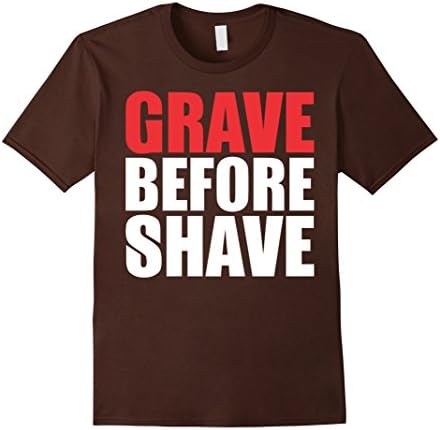 Men's Grave Before Shave Beard TShirt 2XL Brown