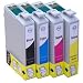 T1295 Compatible Ink Cartridges (with chip) for Epson Stylus Office B42WD BX305F BX305FW BX305FW Plus BX320FW BX525WD BX535WD BX625FWD BX630FW BX635FWD BX925FWD BX935FWD Epson Stylus SX235W SX420W SX425W SX435W SX445W SX525WD SX535WD SX620FW WorkForce WF-7015 WF-7515 WF-7525 Printers. Full set (Apple) includes T1291 Black T1292 Cyan T1293 Magenta T1294 Yellow. FREE DELIVERY & VAT RECEIPT WITH EVERY ORDER!