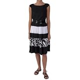 Julian Taylor Sleeveless Colorblock Belted Dress