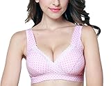 trust map マタニティ ハーフトップ 延長ホック付 授乳 ブラジャー (90, ピンク)