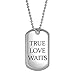 True Love Waits - Purity Abstinence - Military Dog Tag Keychain