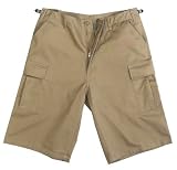 Khaki Cargo Long BDU Shorts
