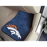Denver Broncos Printed Carpet Car Mat 2 Piece Set 