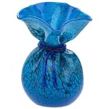 Bag Vase: Mottled Blue