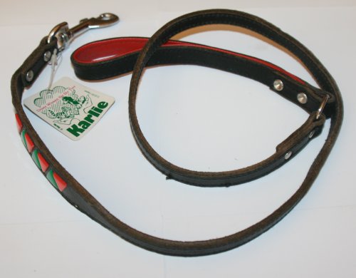 Karlie-0041 Nouveau Lederleine farbiger Besatz 
