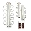 5 Strand Tube Clasp Sterling Silver Necklace Bracelet