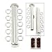 5 Strand Tube Clasp Sterling Silver Necklace Bracelet