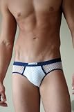 Rufskin Rick Low-Rise Mesh Brief for Men - Indigo White