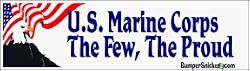 U.S. Marine Corps the few the proud - patriotic stickers (Small 5 x 1.4 in.)