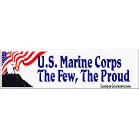 U.S. Marine Corps the few the proud - patriotic stickers (Small 5 x 1.4 in.)