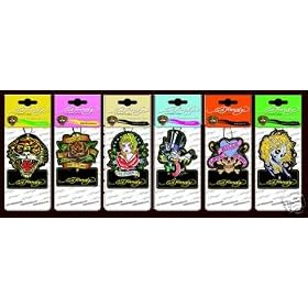 ED HARDY CAR AIR FRESHENER 6 SCENTS AND DESIGNS