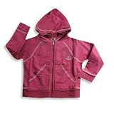 Wild Mango - Toddler Girls Long Sleeve Hoodie Jacket, Berry