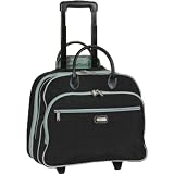 baggallini Carry On Rolling Tote: Black/Khaki Women