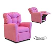 Hot Pink MicroSuede Casual Child Recliner Chair